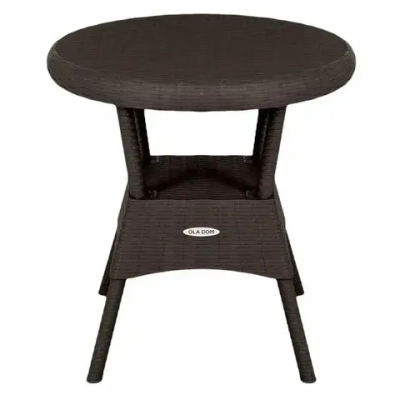 Стол круглый RATTAN Ola Dom коричневый 700х720мм
