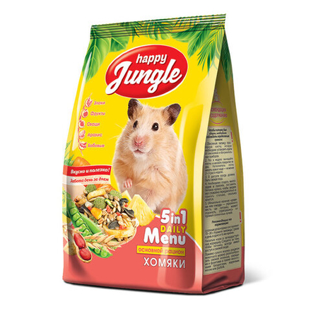 HAPPY JUNGLE Корм для хомяков 0,9 кг