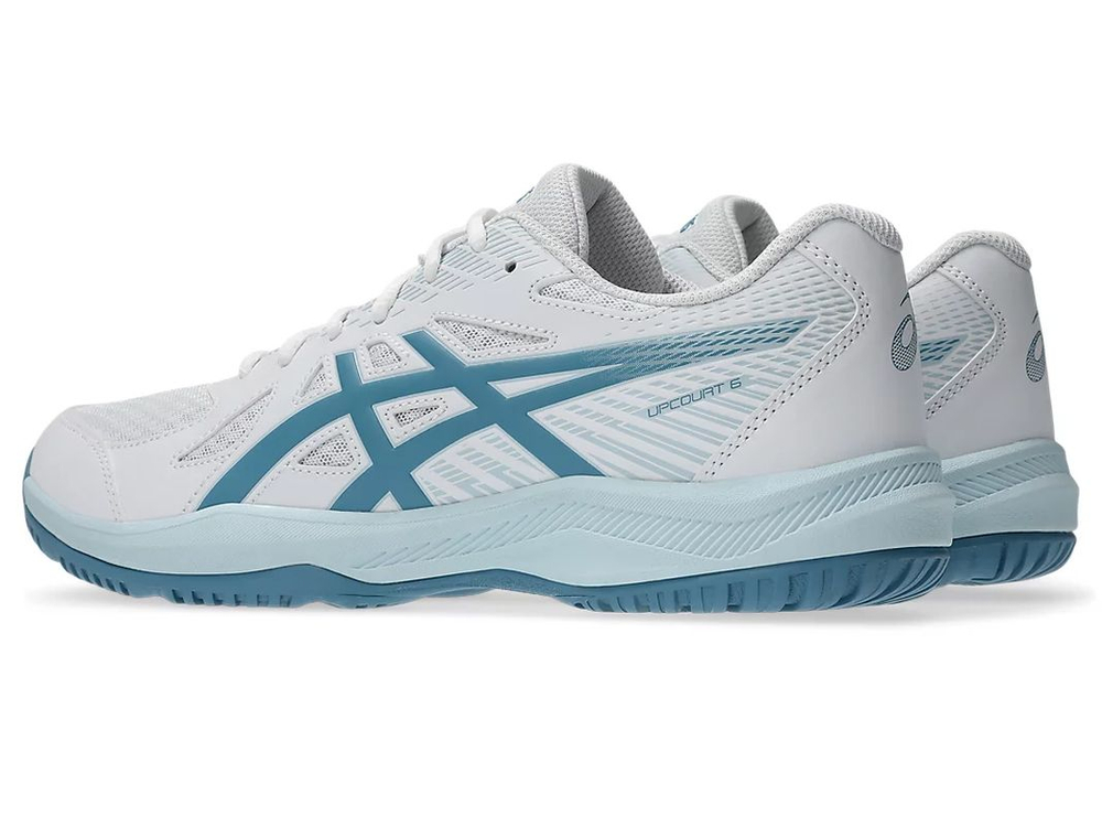 Мужские ботинки для бадминтона/сквоша Asics Upcourt 6 - white/saba blue