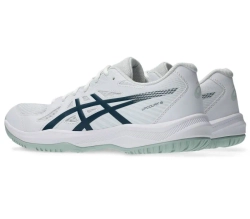 Мужские кроссовки для сквоша/бадминтона Asics Upcourt 6 - white/tranquil teal