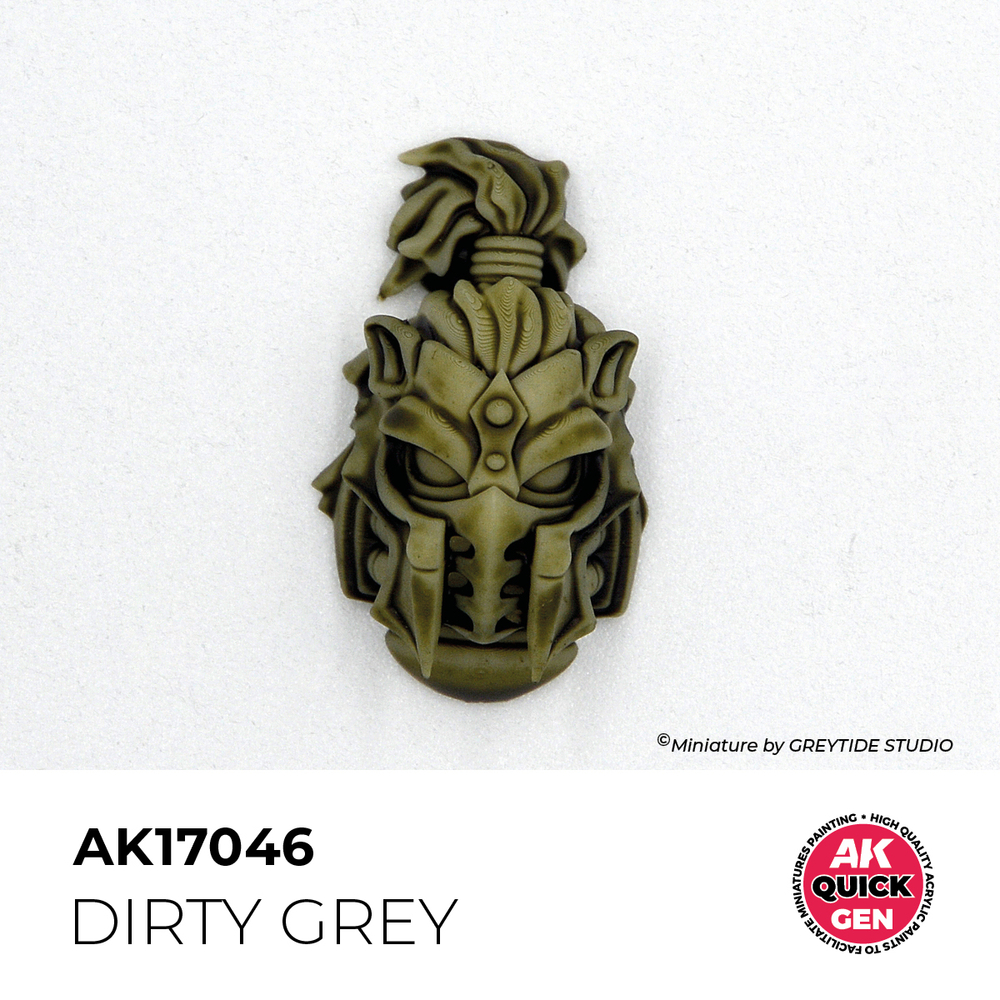 AK Interactive Dirty Grey Quick Gen - контрастная акриловая краска, 18 мл