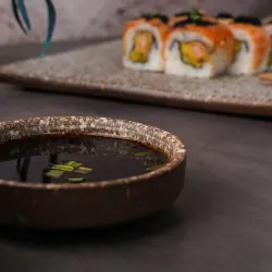 Соусник 45 мл d 8,7 см h1,8 см круглый фарфор Brown Stone Untouched Taiga P.L. Proff Cuisine [1]