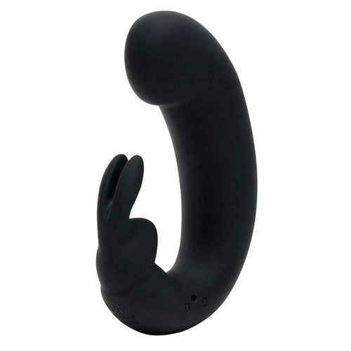 Черный компактный вибратор 11,5см для стимуляции клитора и точки G Fifty Shades of Grey Sensation Rechargeable G-Spot Rabbit Vibrator Silicone Black
