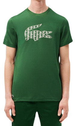Мужская теннисная футболка Lacoste Ultra Dry Pique Tennis T-Shirt - зеленый
