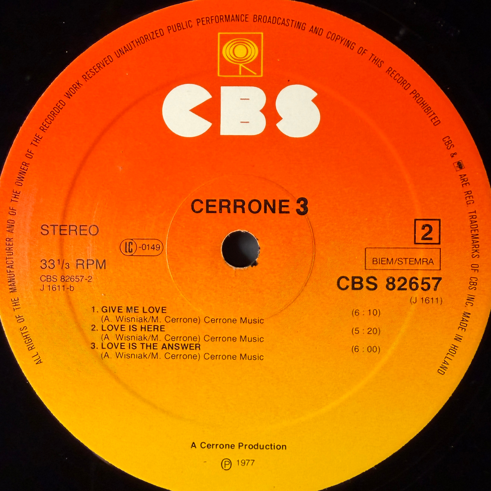 Cerrone ‎– Cerrone 3 - Supernature (Голландия 1977г.)