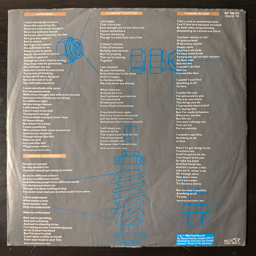 Depeche Mode – Some Great Reward (Германия 1984г.) Grey