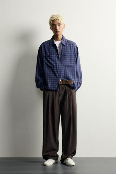 РУБАШКА В КЛЕТКУ НА МОЛНИИ — ZARA · 7200/335