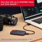 1 ТБ Внешний SSD SanDisk Extreme Portable V2, USB 3.2 Gen 2 Type-C, черный