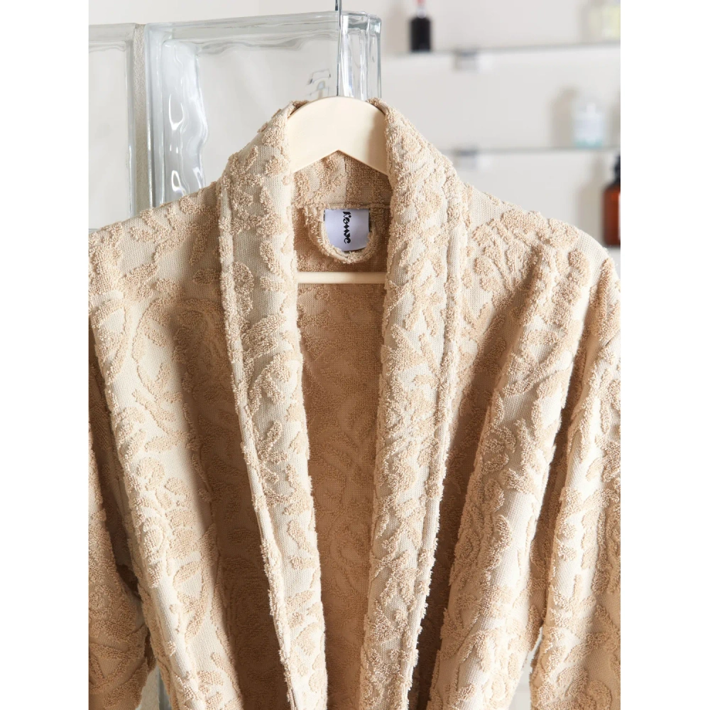 Халат женский махровый Комус Roesia 50-52 (L-XL) бежевый