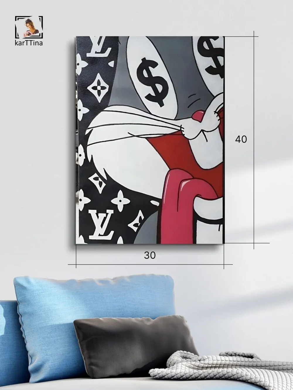 Картина на стену "BucksBunny" 30х40см 1шт.