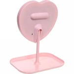 Зеркало настольное с подсветкой на подставке «Mary Touch - Heart», цвет розовый, USB, 20*29см