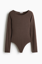 Боди с вырезом лодочка - H&M