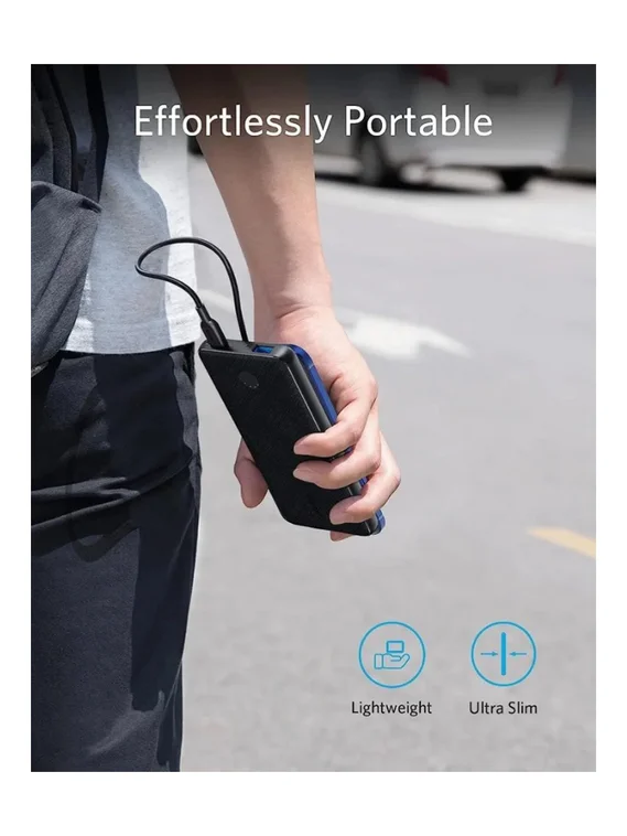 Внешний аккумулятор Anker 523 20W Power Bank 10000 mAh (A1245) черный
