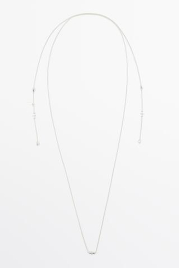 Massimo Dutti Многофункциональное колье, серебряный