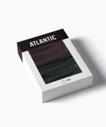 Мужские трусы боксеры Atlantic, набор из 2 шт., хлопок, баклажановые + изумрудные, 2MBX-079