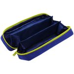 Пенал-футляр корпусный 3 отделения 210х70х50 Berlingo Navy green, полиэстер