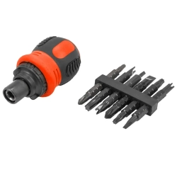 Отвертка реверсивная в комплекте с битами, набор JBC JBC-32807MR