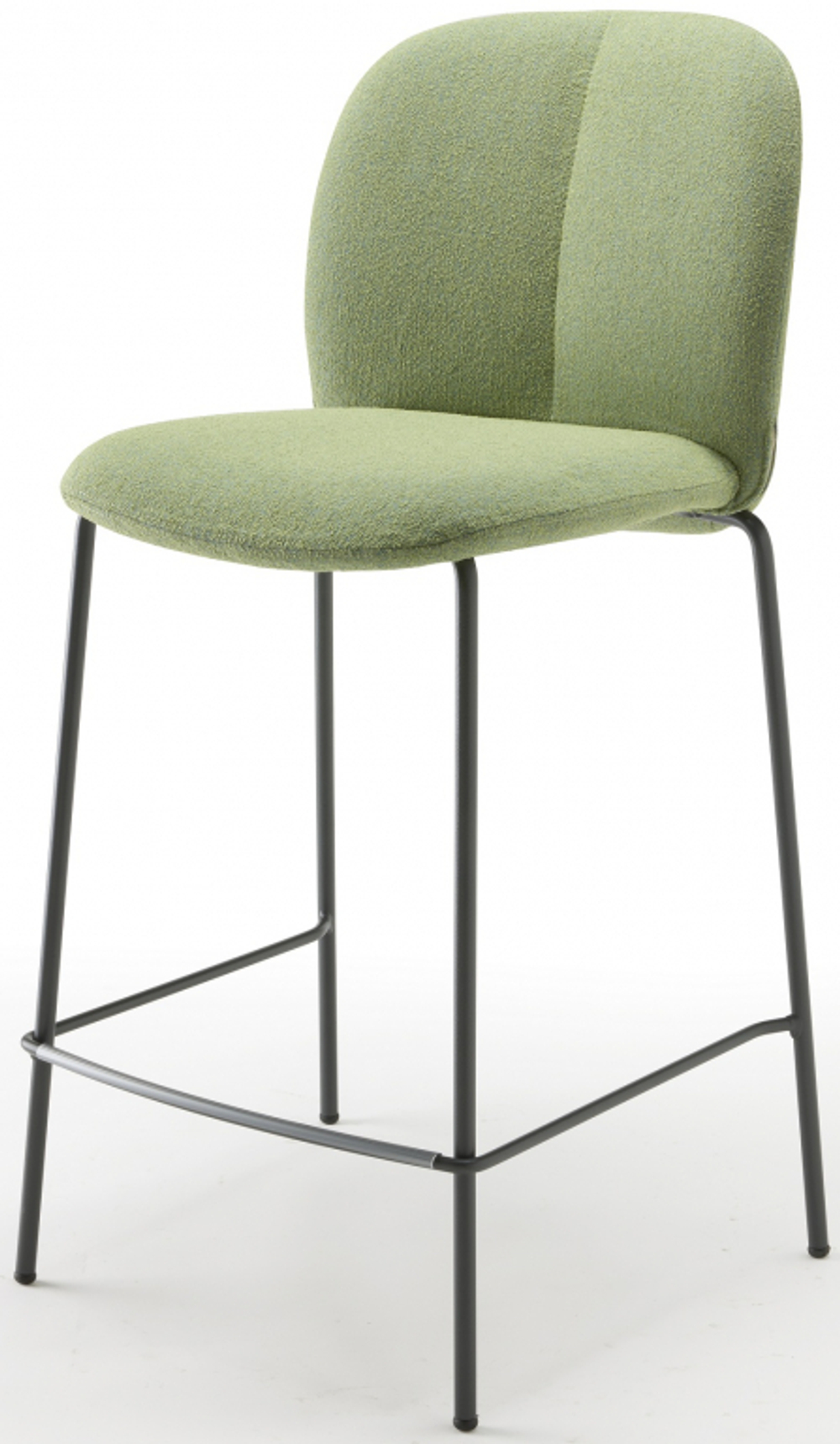 Стул барный с обивкой Scab Design Mentha Pop, антрацит, зеленый