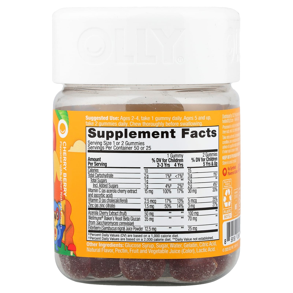 OLLY, Kids Immunity, Cherry Berry, 50 жевательных таблеток