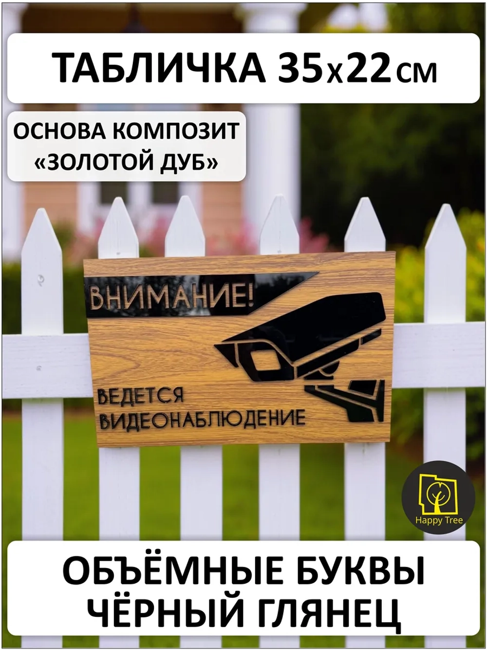 Табличка ведется видеонаблюдение