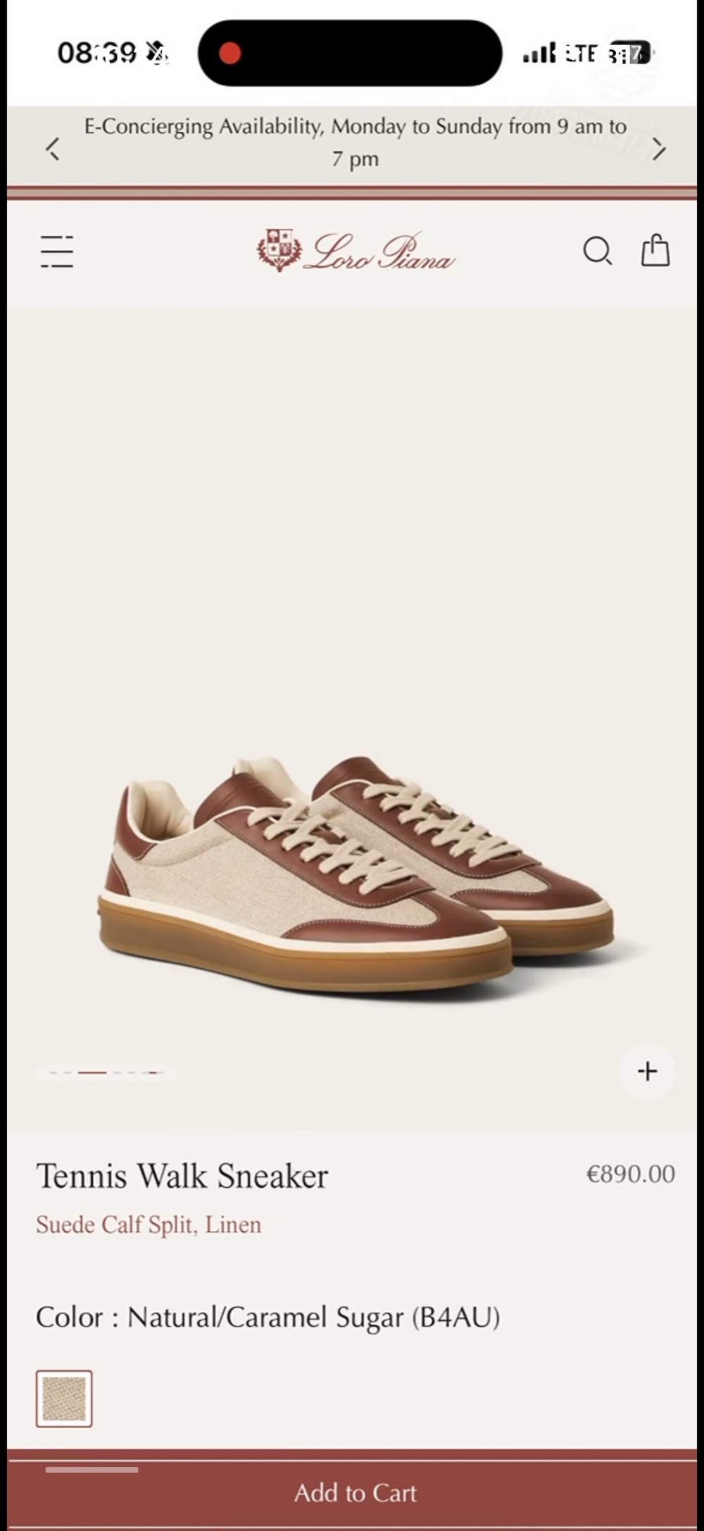 Кеды Loro Piana Tennis Walk