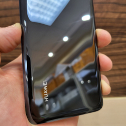 Крышка для Huawei P40 Pro - задняя стеклянная панель "Хорошее качество" (чёрно-серого цвета)