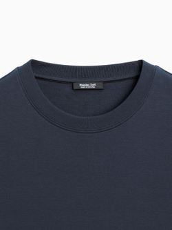 Massimo Dutti Футболка интерлок, короткие рукава, темно-синий