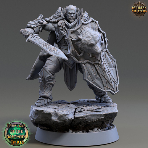 Человек Воин Паладин Варвар Файтер Рыцарь миниатюра для dnd, днд, pathfinder, фентези, Настольная игра, НРИ, Варгейм, РПГ