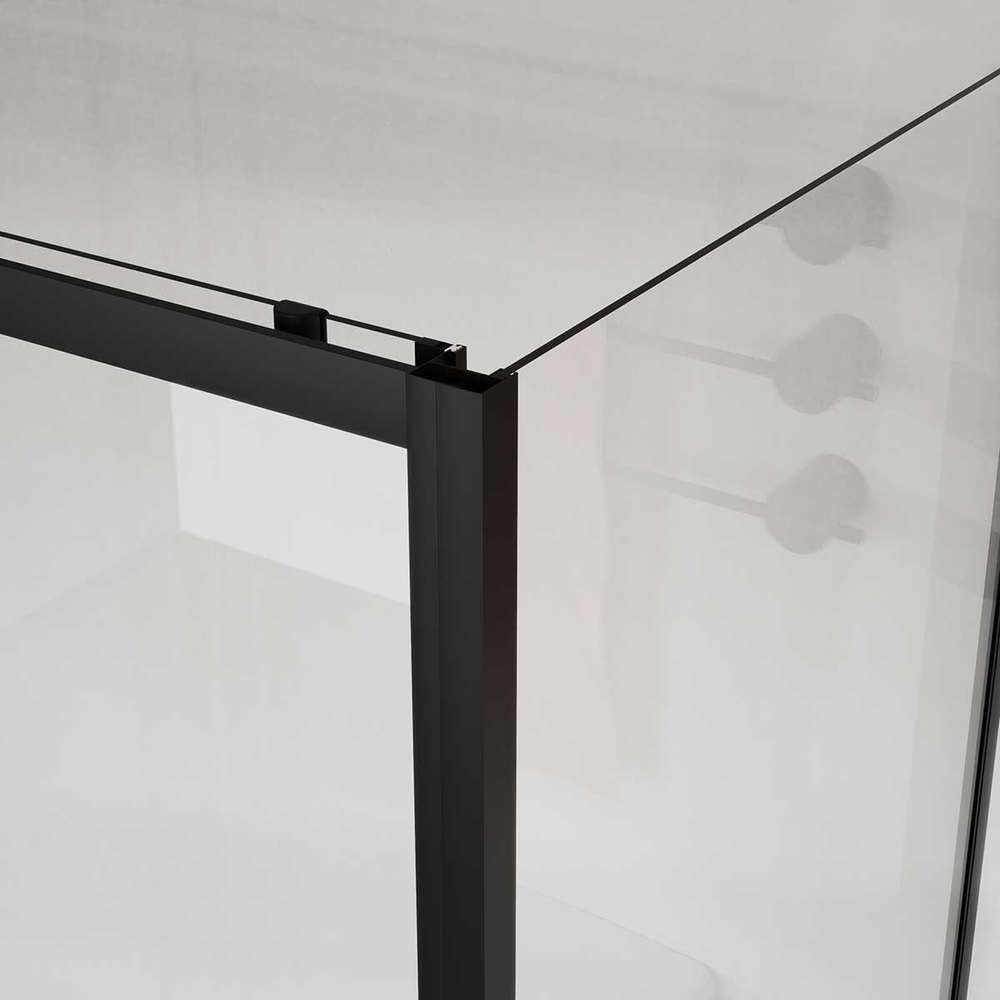 Душевой уголок Vincea Сити (City) VSR-5CT9011CLB, 1100*900, черный, стекло прозрачное
