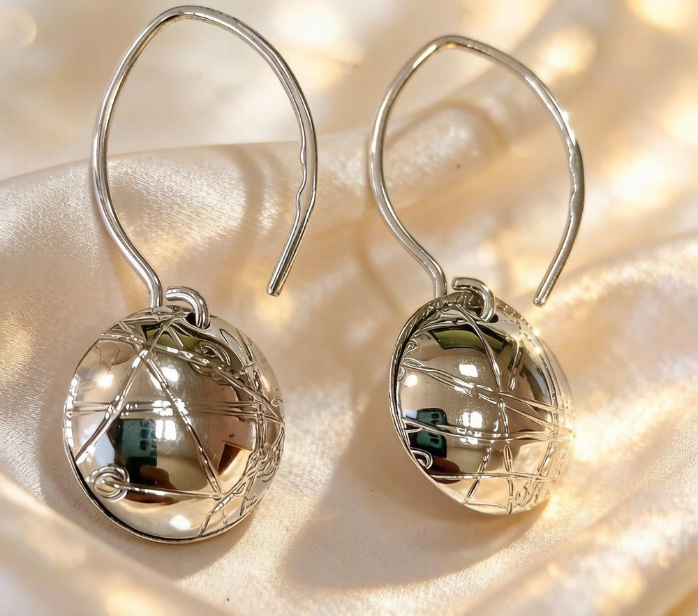 Ювелирные серьги из серебра 925 пробы