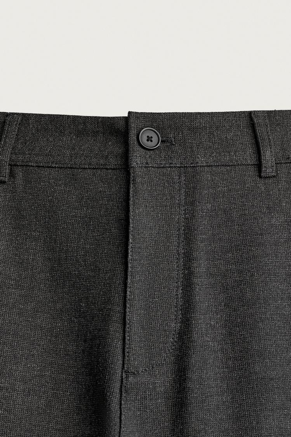 ZARA БРЮКИ ЧИНОС ИЗ КОМФОРТНОЙ РЕЛЬЕФНОЙ ТКАНИ, АНТРАЦИТОВО-СЕРЫЙ