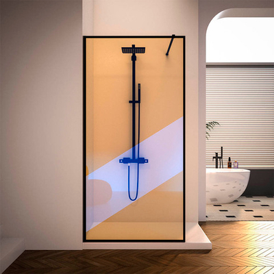 Душевая перегородка Veconi Korato KR-81BС, 700x2000, черный матовый, хамелеон