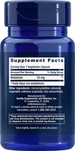 Melatonin 10 мг 60 капсул Life Extension