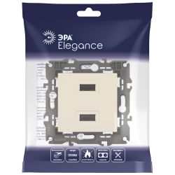 14-4110-02 ЭРА Устройство зарядное USB, 230В/5В-2100мА, IP20, Эра Elegance, сл.кость | Эра Elegance