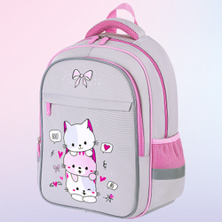 Рюкзак BRAUBERG FAVOUR, 2 отделения, 3 кармана, "Fluffy kittens", 40х29х15 см, 271417