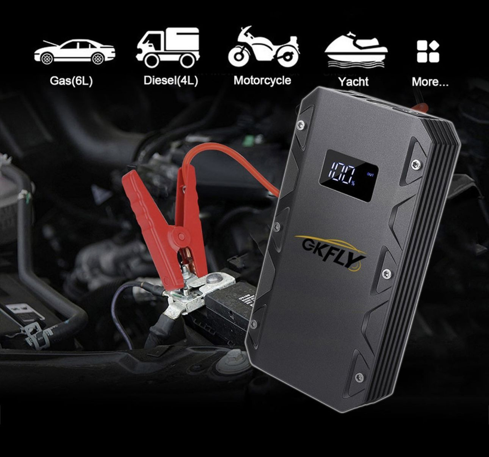 Устройство пусковое портативное бустер 22000mAh 2000A в чехле GKFLY (GG-JS-XMEPRO)