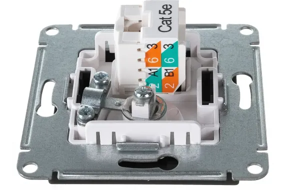 Розетка TV+RJ45 Systeme Electric ATLASDESIGN карбон 36378