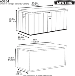 Пластиковый сундук LifeTime 570 л