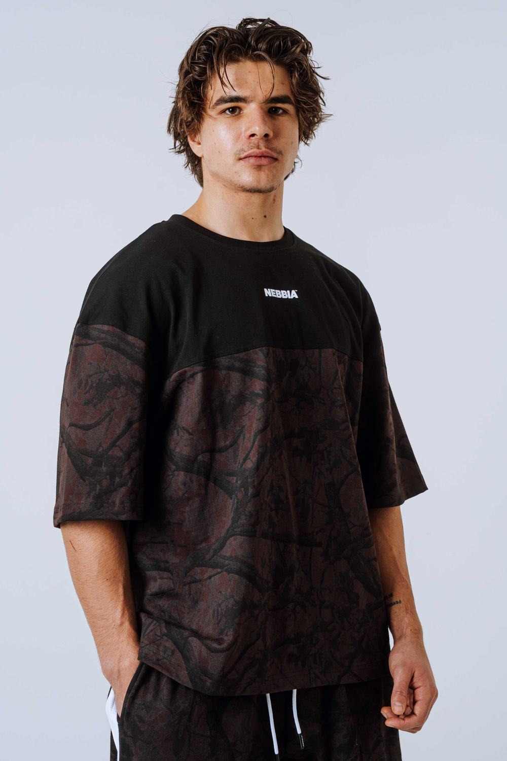 ФУТБОЛКА Oversized Tee POWER 898 ТЕМНО-КОРИЧНЕВЫЙ КАМУФЛЯЖ