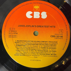 Винтажная виниловая пластинка LP Janis Joplin Greatest Hits (Holland 1984)
