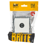 BRITE Розетка TV проходная РТВ10-0-БрБ белый IEK