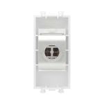 Компьютерная розетка RJ-45 без шторки модульная, кат.5е экранированная, "Avanti", "Белое облако", 1 модуль