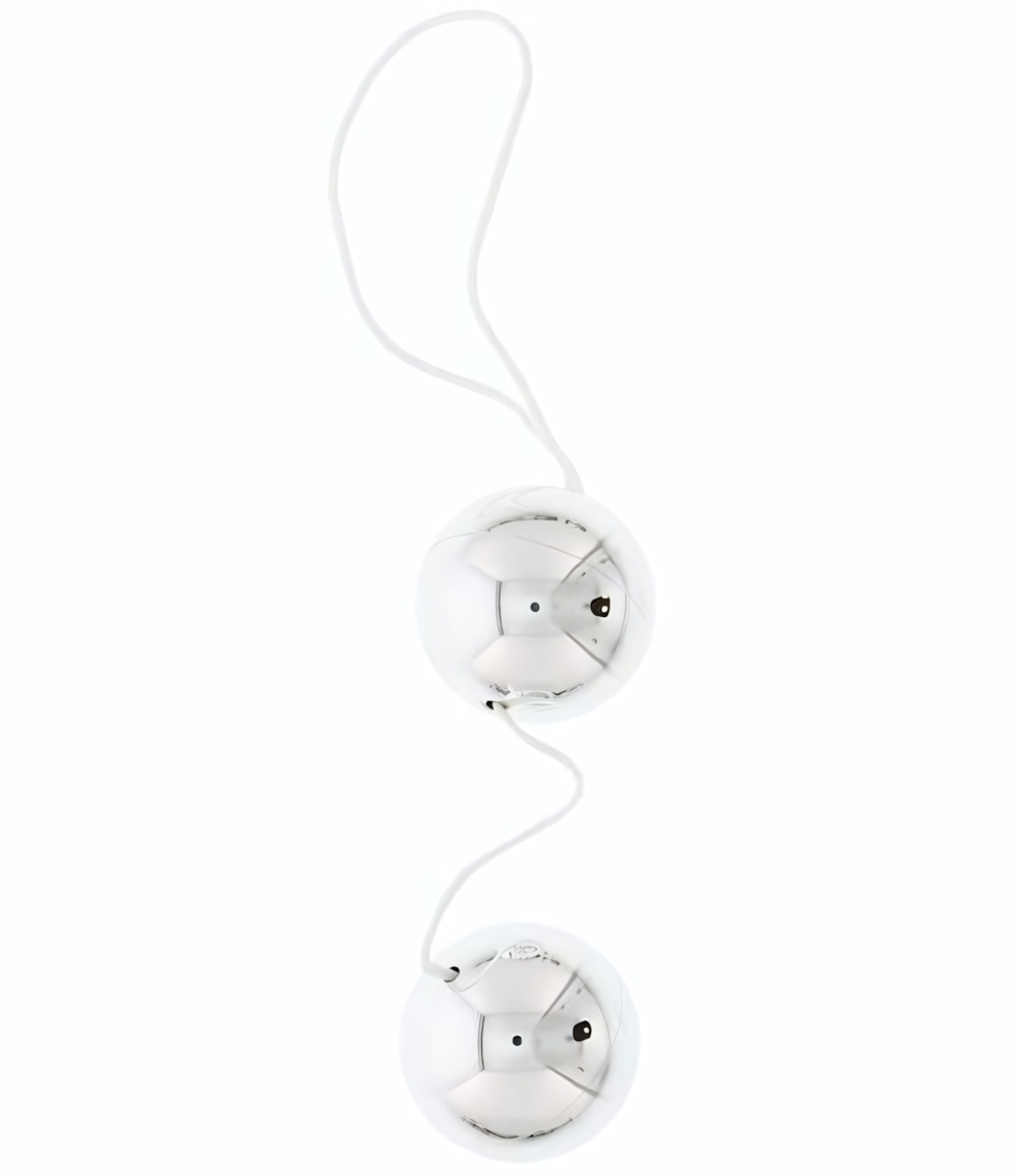 Серебристые шарики VIBRATONE DUO BALLS SILVER BLISTERCARD (Цвет: серебро)