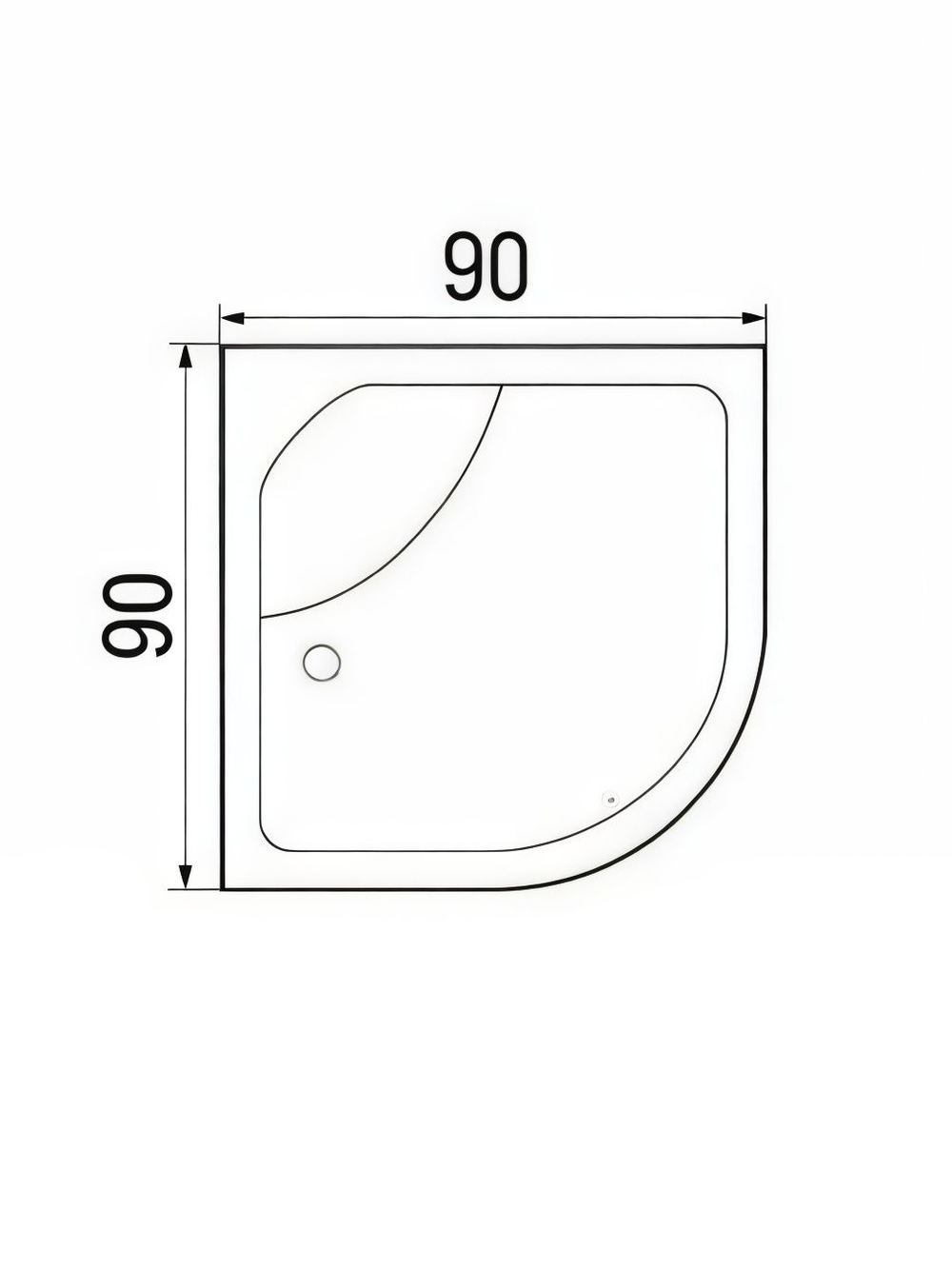 Душевая кабина RIVER NARA LIGHT 90/44 МТ 90x90x210 10000003575 Универсальная Четверть круга