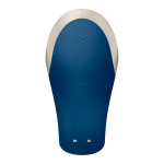 Синий вибратор 8,6см для пар Satisfyer Double Love