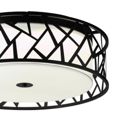 7700/60L AVRA LED SN 596 Светильник металл/ткань/стекло/белый/черный LED 60Вт 3000-6000K D600 IP20 пульт ДУ FABIANA