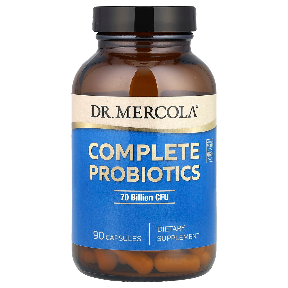 Dr. Mercola, Комплексные пробиотики, 70 млрд КОЕ, 90 капсул