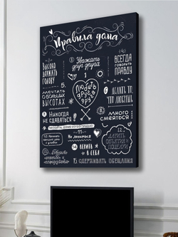 Картина Правила дома модульная 50x70см 1шт.
