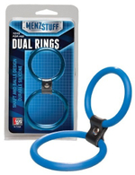 Синее двойное эрекционное кольцо Dual Rings Blue (Цвет: синий)