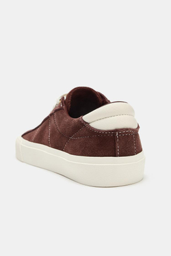 ZARA КРОССОВКИ ИЗ КОЖИ BAREFOOT, КРАСНЫЙ БУРГУНДИ